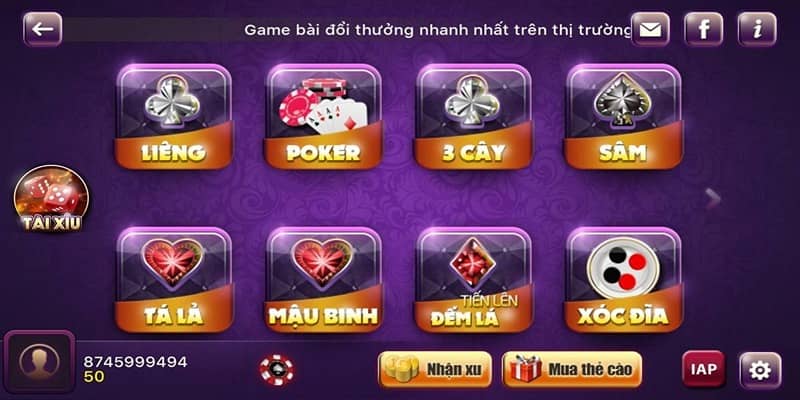 Game bài 69VN có đa dạng các trò chơi từ quen thuộc đến mới lạ